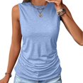 thumbnail image 2 of MSJUHEG Womens Tank Tops Womens Tank Tight Tank Tops for Women Tank Tops for Women Soft Tank Tops for Women's Wide Strap Cami Outfits Summer Fashion Clothes Light Blue XL, 2 of 9