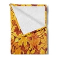 thumbnail image 2 of Autumn Soft Flannel Fleece Blanket, Shady Fall Oak Maple Tree Leaves on Faded Tones Seasonal Foliage Artwork, Cozy Plush for Indoor and Outdoor Use, 60" x 80", Earth Yellow Marigold, by Ambesonne, 2 of 5