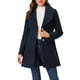 thumbnail image 1 of Inspire Chic Abrigo Trench de Mujer con Cuello Caído, de Un Solo Botón, Largo y con Cinturón, Talla XL, Azul Oscuro, 1 of 6