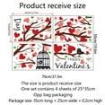 thumbnail image 6 of Valentine's Day Wall Decals Love Heart Wall Stickers Valentine's Day Pink Heart Tree Home Bedroom Decor Decals Peel and Stick for Valentines Wedding Anniversary Party Supply,Red, 6 of 6