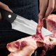 thumbnail image 5 of Cuchillo de chef de 4 pulgadas de acero forjado con alto contenido de carbono, hoja afilada de espiga completa con funda, cuchillo de cocina profesional para cocinar, acampar y hacer barbacoas., 5 of 7