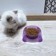 thumbnail image 3 of Raised Cat or Small Dog Bowls for Pet Food and Water Dishes - Purple, 3 of 5