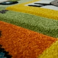 thumbnail image 2 of Paco Home Colorful Nursery Rug for Kids with Jungle Animals in Locomotive - Green Cream - 3'11" Round (4'Round), 2 of 5