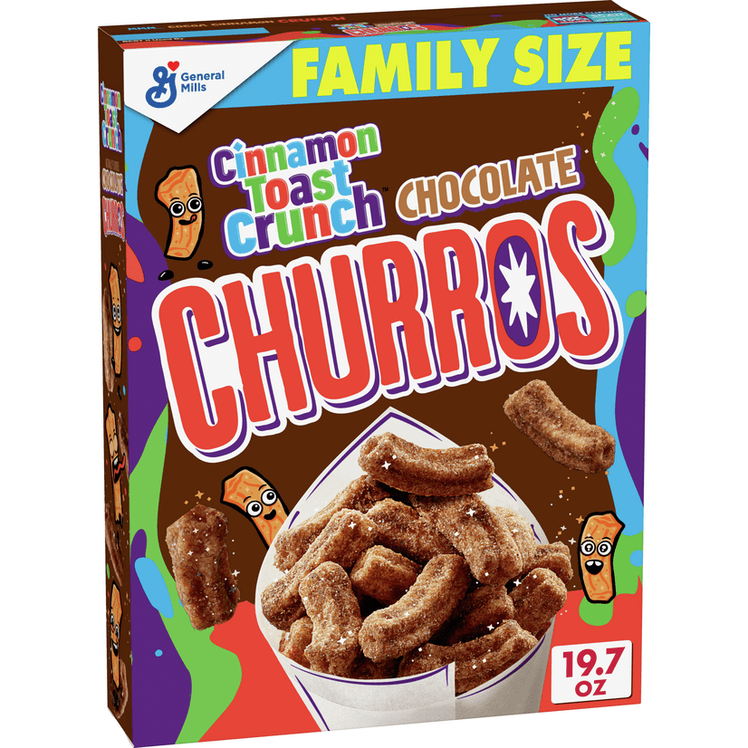 Cinnamon Toast Crunch Chocolate Churros, Cereal with Whole Grain, 19.7