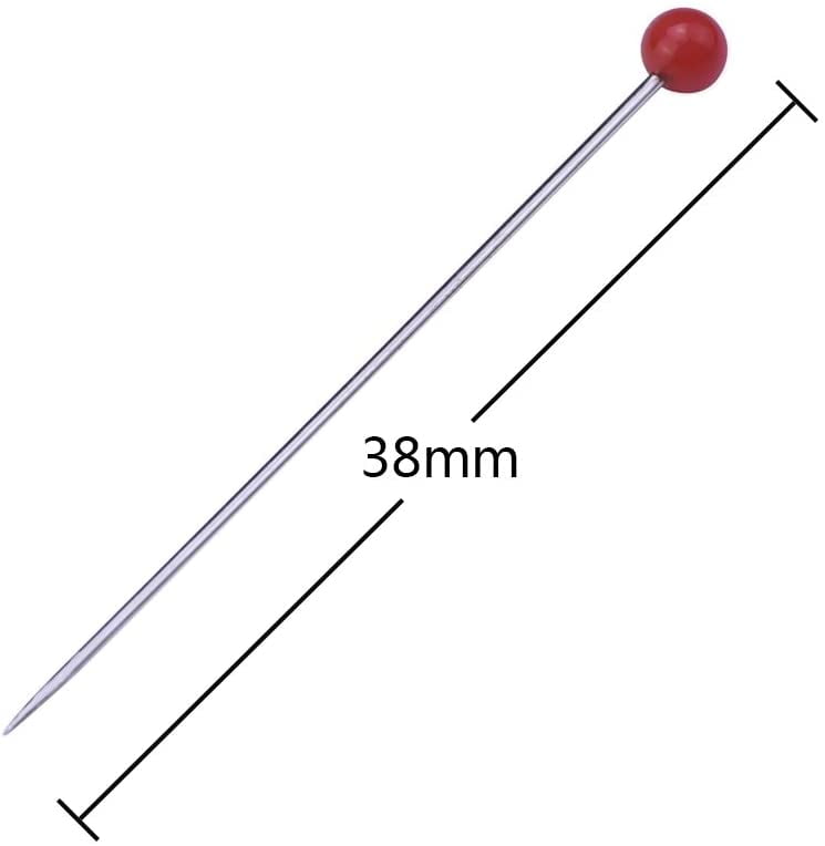 White and Black 200 Pieces Sewing Pins Ball Glass Head Pins Straight Quilting Pins,Long 1.25-Inch//32-mm for Dressmaker Jewelry Decoration.