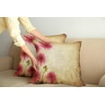 thumbnail image 2 of Ambesonne Floral Throw Pillow Cover 2 Pack, Retro Flowers Grungy Old, 20", Sand Brown Pink, 2 of 5