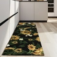 thumbnail image 4 of Black White Flower Sunflower Pattern Kitchen Rug Mat,Kitchen Runner Rugs Non Skid Washable,Decorative Kitchen Floor Mats for Kitchen,Sink,Laundry,17"X47", 4 of 5