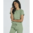 thumbnail image 3 of Real Essentials 2 Pack: Women's Cotton Pajamas Short Sleeve Tops and Capri Pants Pajama Sets with Pockets (Available In Plus), 3 of 6