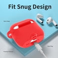 thumbnail image 5 of RotHome Protective Silicone Case Cover Compatible with Bluetooth Earbuds, Full Coverage Skin Sleeve with Metal Key Chain Clip, Anti-Dust Anti-Loss Bumper Cover for Charging Box, 1 Count, 5 of 9