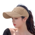 thumbnail image 5 of Women’s Knit Sun Visor Ribbed Breathable Mesh Back Adjustable Sports Casual Headwear, 5 of 5