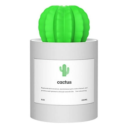

USB Air Humidifier Cactus Timing Aromatherapy Diffuser 280Ml Grey