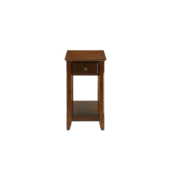 Xukmct Wood Beside Table with 1 Bottom Shelf, 1 Drawer Coffee Table for Living Room, Office