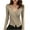 Khaki, variant on successthop Womens V Neck Knit Sweater Long Sleeve Tops Lightweight Pleated Trendy Pullover Outwear Solid Clothes Brown