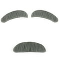 Eyebrow and Mustache Set - Bushy Stick On Fake Grey Eyebrows and ...