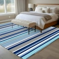 thumbnail image 5 of 5x7 Area Rugs for Living Room, Blue Green Striped Non Slip Area Rugs for Kitchen Bedroom Entryway, Colorful Abstract Vertical Lines Art Washable Carpet Runner Rug Floor Mats for Bedroom Home Decor, 5 of 9