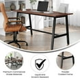 thumbnail image 4 of BizChair Commercial 60x24 Conference Table with 1" Thick Double Sided Laminate Table Top with PVC Edging and Heavy Duty A-Frame Steel Base, Walnut, 4 of 11