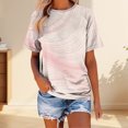 thumbnail image 2 of MEICHEN Tops for Women Plus Size Short Sleeve Crew Neck Swing Flare Loose T Shirt Blouses Summer Clothing, 2 of 4