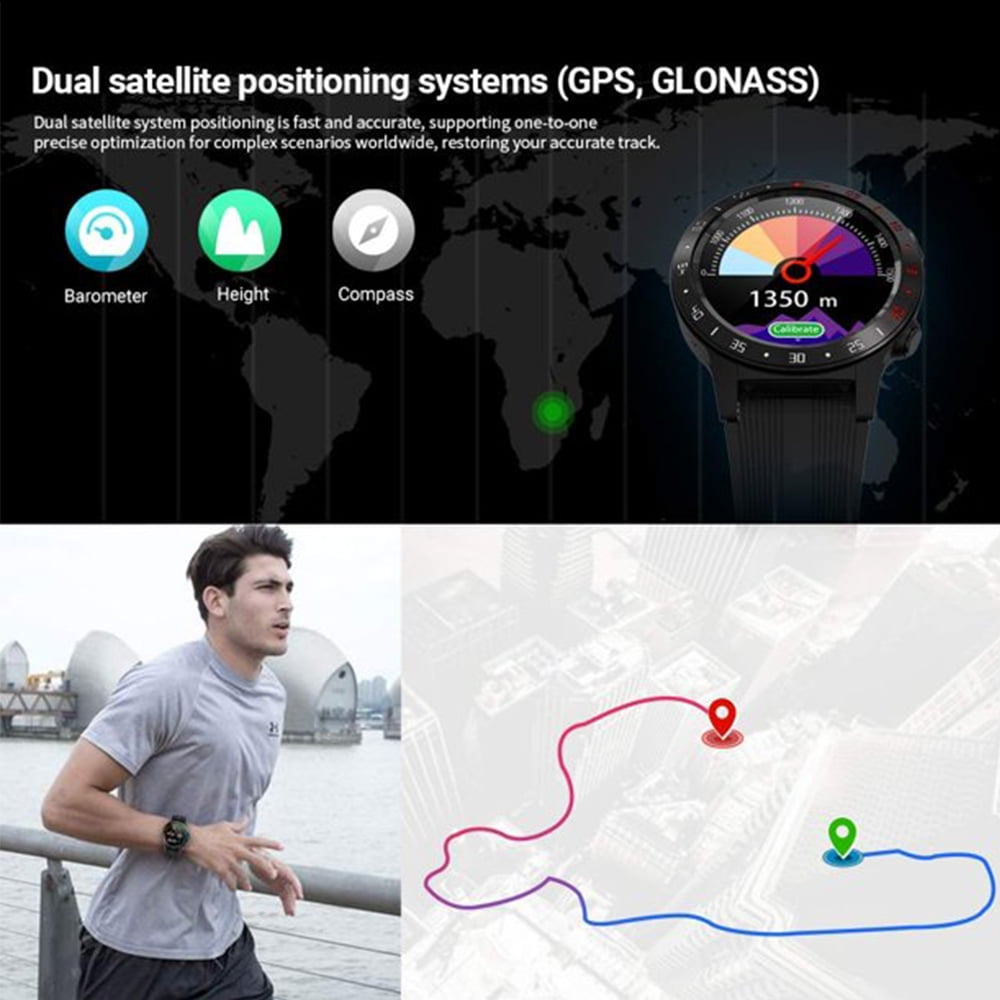 Smart Watch (GPS +Barometer+Altimeter+Compass), Gandley Full HD Touchscreen Bluetooth smartwatch