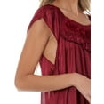 thumbnail image 6 of Ezi Satin Nightgowns for Women - Soft & Breathable Knee-Length Night Gowns - Adult Womens Nightgown M - Plus Size,L,Wine, 6 of 9