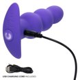 thumbnail image 2 of CalExotics Basic Essentials Rechargeable Vibrating Beaded Probe Anal Sex Toy, Purple, 2 of 6