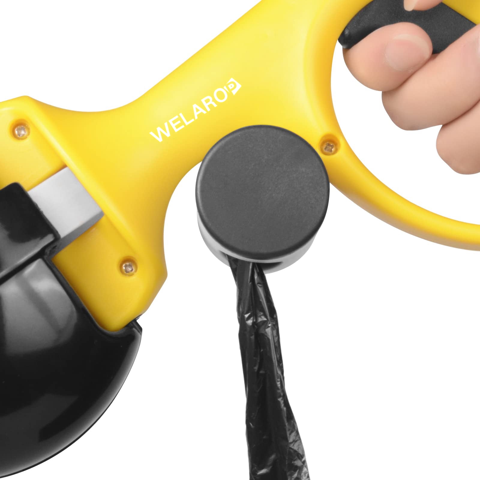 Pet Pooper Scooper for Dogs & Cats - High Strength, Non-Breakable Waste Disposal Scoop with Built-in Bag Holder for Easy Pick Up on Grass & Gravel