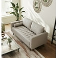 thumbnail image 2 of StateSide Vegan Leather Square Arm Loveseat 59", 2 of 5
