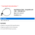 thumbnail image 2 of Hood Release Cable - Compatible with 1982 - 1990 GMC S15 1983 1984 1985 1986 1987 1988 1989, 2 of 2