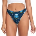 thumbnail image 1 of Fotbe Blue Owl Tanga Sin Costuras para Mujer con Estampado – Panties Invisibles, Transpirables y Cómodos para Uso Diario-Large, 1 of 6