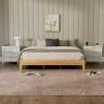 thumbnail image 4 of EYYTHUNG 3 Drawer Nightstand with Charging Station, Farmhouse Large Bedside End Table with Storage Drawers, Modern Wood Night Stand, Antique White, 4 of 6