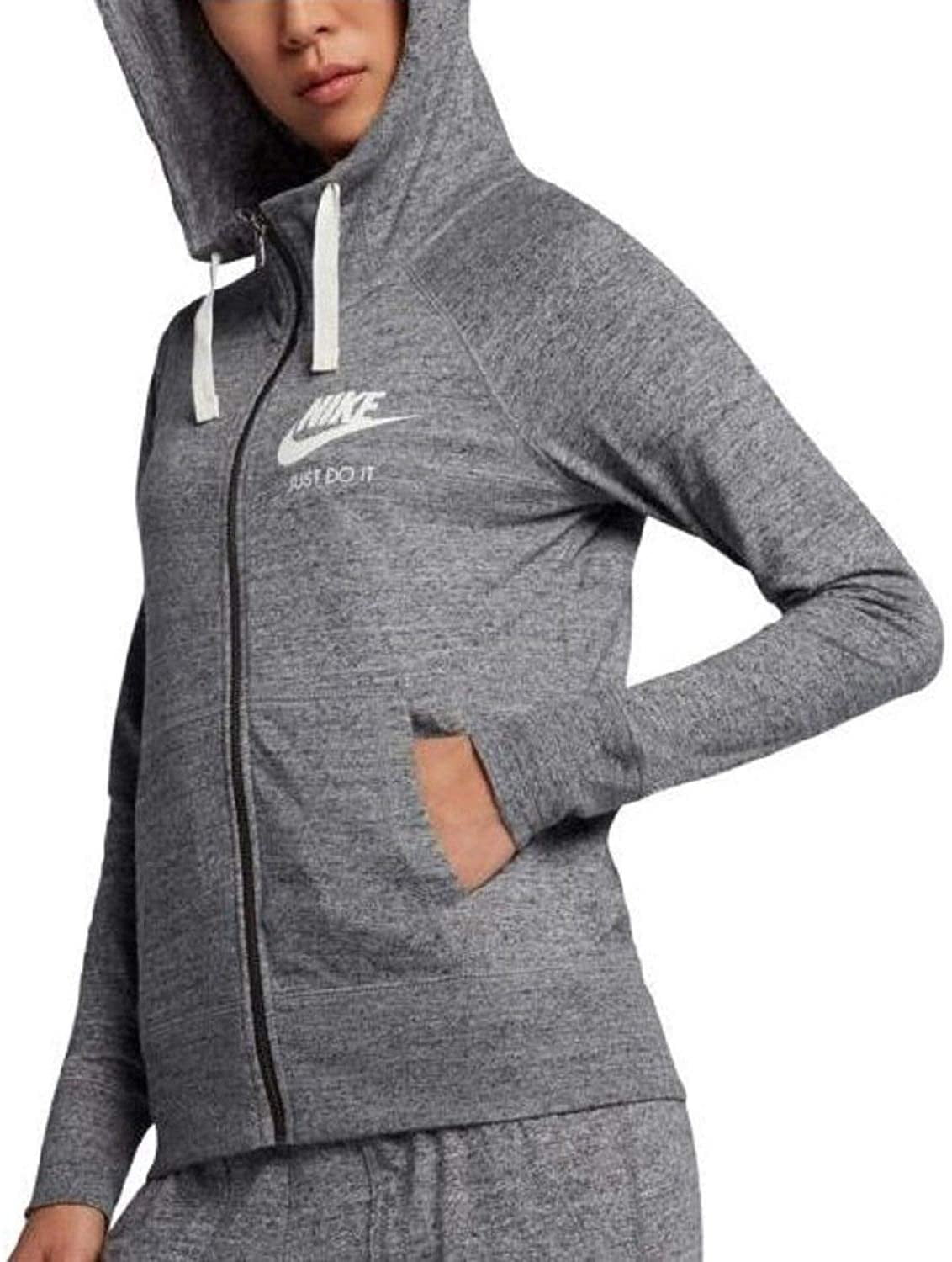 nike womens grey zip hoodie