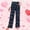 Black, variant on RKSTN Valentines Pajama Pants for Boys Unisex Heart Print Elastic Waistband Color Block Lightweight Casual Pants with Pockets
