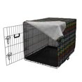 thumbnail image 3 of Geometric Dog Crate Cover, Hand Drawn Sketch of Horizontal Rhombuses Forms and Triangles, Easy to Use Pet Kennel Cover Small Dogs Puppies Kittens, 7 Sizes, Charcoal Grey and Multicolor, by Ambesonne, 3 of 6