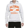 thumbnail image 2 of Wild Bobby City of Baltimore Baseball Fantasy Fan Sports Unisex Hoodie Sweatshirt, White, Large, 2 of 6