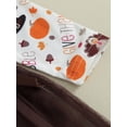 thumbnail image 5 of Toddler Baby Girl Thanksgiving Outfits PumpkinTurkey Print Long Sleeve Tutu Tulle Dress with Bowknot Set Fall Clothes, 5 of 7