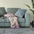 thumbnail image 4 of Glory of Flowers Peacock Throw Pillow with Removable Cover in Blue Light Green White 18x18, 4 of 8
