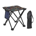 thumbnail image 3 of Taburete de campamento Taburete plegable portátil Silla pequeña Reposapiés Asiento Taburete plegable para acampar Taburete plegable para exterior Play Hojas con Bolsa, 3 of 8