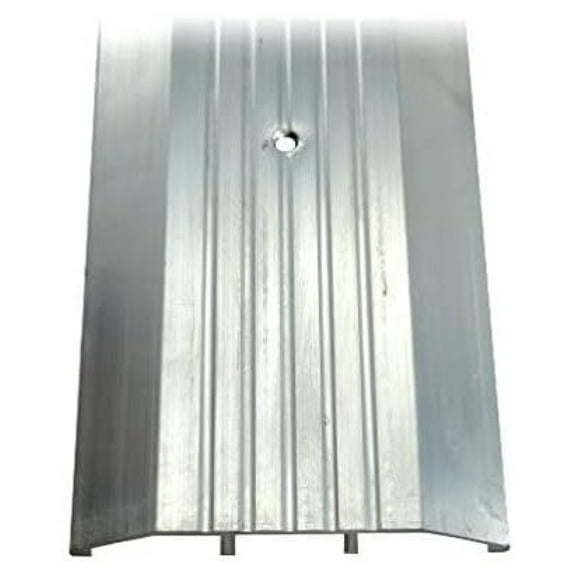 4" x 36" Aluminum Threshold - 4" Wide Corrugated 1/2" High Transition Strip - Doorway Threshold Replacement for Interior/Exterior - Silver Finish