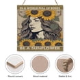 thumbnail image 3 of In A World Full Of Roses Be A Sunflower Wood Hanging Sign, Inspirational Quote Sign, Wood Wall Art,Rustic Farmhouse Decor 12x12 Inches, 3 of 8