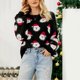 thumbnail image 4 of Suéter de manga larga liso para mujer, blusa Vantage de Año Nuevo, suéter femenino, sudaderas feas, sudaderas con capucha navideñas de Papá Noel, 4 of 5