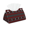 thumbnail image 2 of Lsque Vintage Maple Leaf with Skull Pattern Printed Long Tissue Box Cover Holder, Facial Paper Organizer Dispenser,Triangle with Bottom Belt, PVC Leather Decorative Organizer, 2 of 9