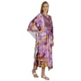 thumbnail image 2 of Bimba Damen Bedrucktes Rayon Cover-Up Kaftan Langes Kimono Maxikleid Side Split Beach Kaftankleid, 2 of 7