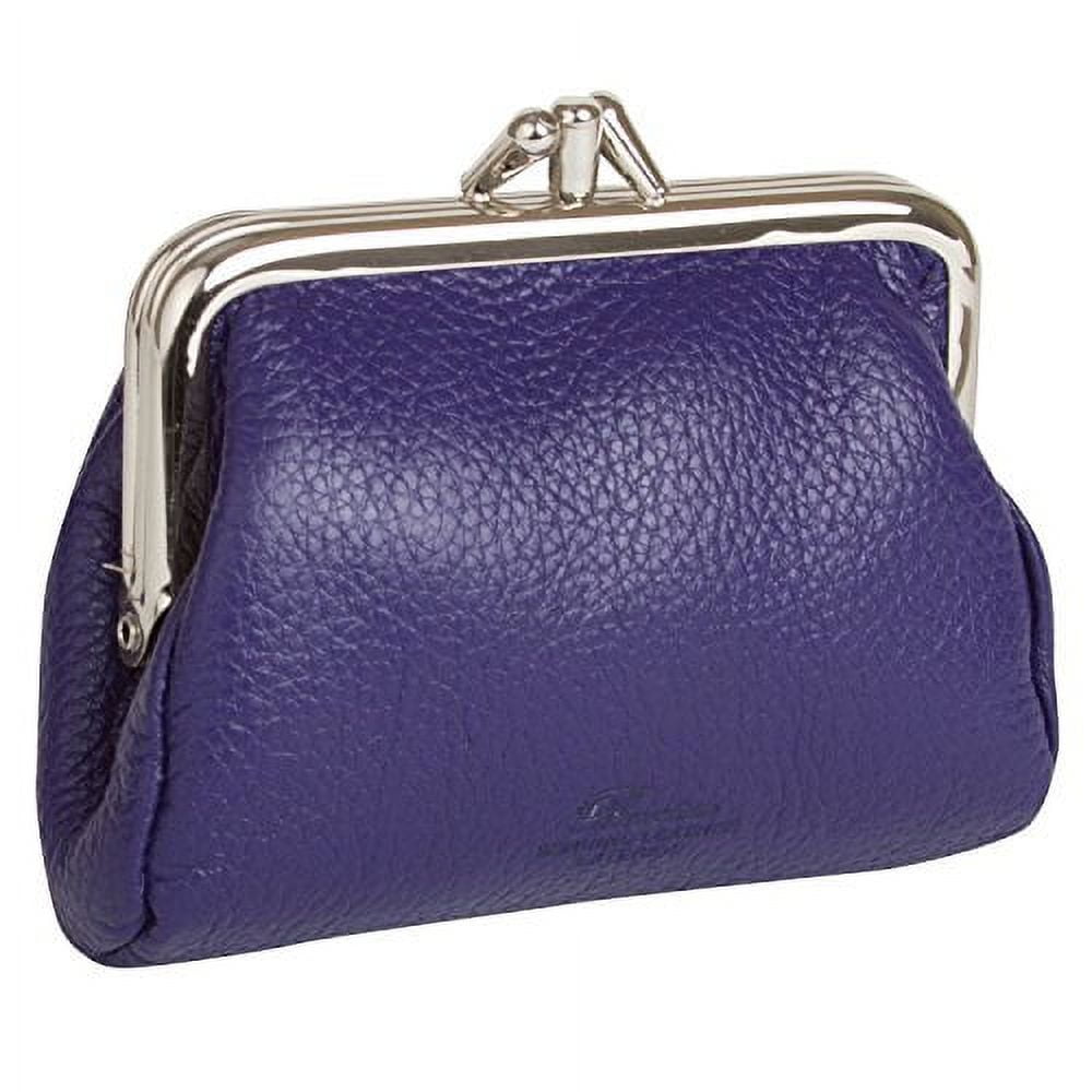 Mulberry Purple Grained Leather Wallet on Chain Clutch Bag - Yoogi's Closet