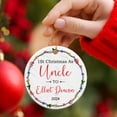thumbnail image 4 of Personalized 1St Christmas As Uncle Ornament, Customized First Christmas As Uncle Ceramic Ornament, Gift for New Uncle, Decorations Tree, Uncle Gift, Uncle Christmas Ornament for Hanging Tree PgJwnI, 4 of 6