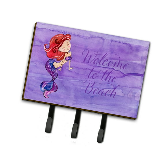 Mermaid Welcome Purple Leash or Key Holder