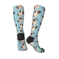 thumbnail image 5 of Lsque Funny Cartoon Pugs Printed Crew Socks Men's Women's LightWeight Thin Casual Calf Socks ,Knee High Socks,Cotton Socks, 5 of 9