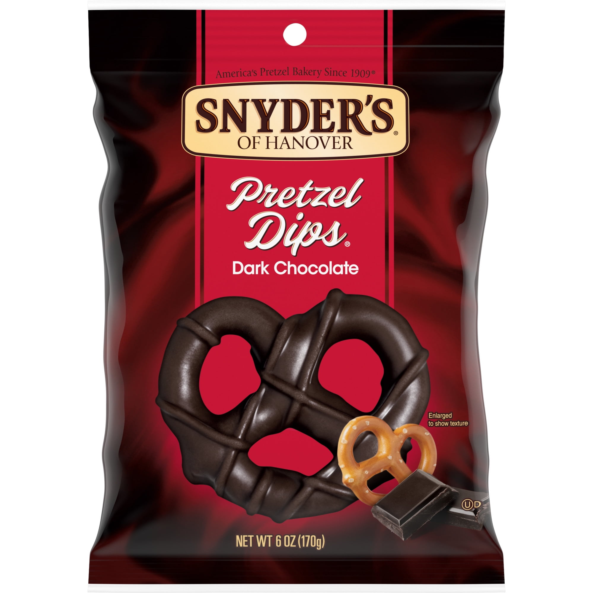 Snyder's of Hanover Pretzels, Dips Dark Chocolate Covered Pretzels, 6