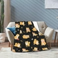 thumbnail image 4 of Shiba Throw Blanket Shiba Inu Plush Cute Puppy Blanket Shiba Inu Gifts for Shiba Inu Lovers twin plush blanket,light weight throw,microfiber throw blanket，throw blanket for bed decorative，60" x 80", 4 of 5