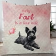 thumbnail image 4 of Every Fart is Love Note Scottish Terrier Guilty Face Happy Valentine's Quilt Blanket Scottie Dog Lover Gifts Cozy Comforter Throw Blanket - 01016, 4 of 5