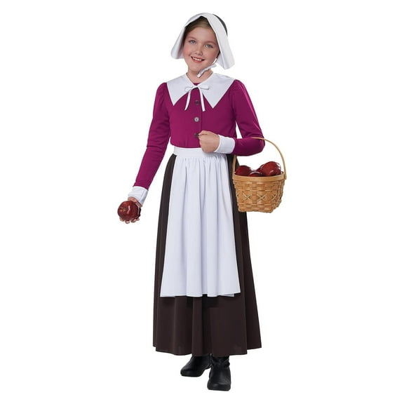 California Costumes Mayflower Pilgrim Girl Child Costume | Small Female