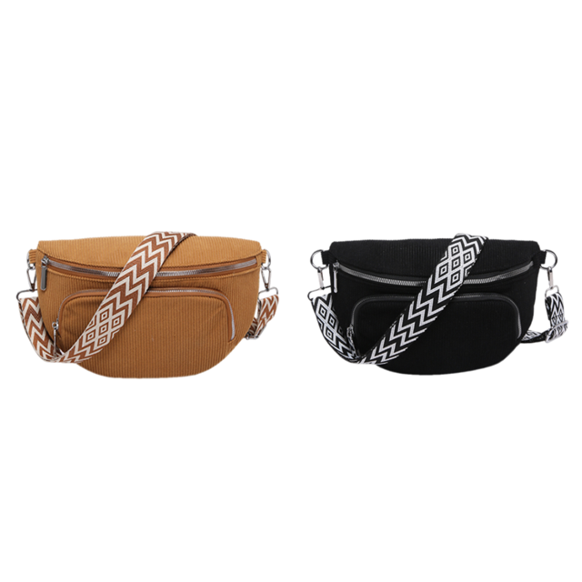 Bolso Pana para El Pecho Tipo Bandolera Hobo Deportivo Informal Con Múltiples Bolsillos (marrón)